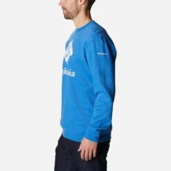 Columbia Men's Trek™ Crew Sweatshirt Bright Indigo Heather -Canter Sport Clothing Shop 1957933 434 a1