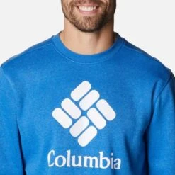 Columbia Men's Trek™ Crew Sweatshirt Bright Indigo Heather -Canter Sport Clothing Shop 1957933 434 a2
