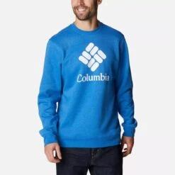 Columbia Men's Trek™ Crew Sweatshirt Bright Indigo Heather -Canter Sport Clothing Shop 1957933 434 a3