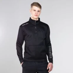 Men's Zack Half Zip Top Black / Silver