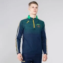 Men's Ohio Éire Brushed Half Zip Top Marine / Green / Amber