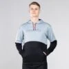 Men's Cody Hybrid Pullover Hoodie Grey / Black / Red