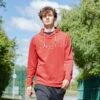 Men's Nathan Technical Fleece Overhead Hoodie Red / Silver