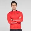 Men's Cody Half Zip Midlayer Top Red / Black / Grey