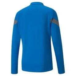 Puma Men's TeamFINAL Training Quarter Zip Top Electric Blue Lemonade / Smoked Pearl / Silver -Canter Sport Clothing Shop 657375 02 bv