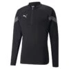 Puma Men's TeamFINAL Training Quarter Zip Top Black / Smoked Pearl / Silver