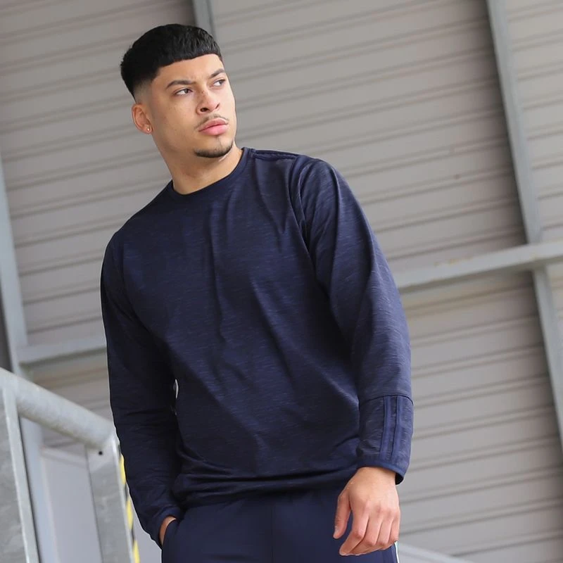 Men's Loxton Brushed Crew Neck Top Marine 1 Men's Loxton Brushed Crew Neck Top Marine