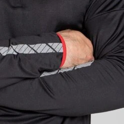 Men's Cody Brushed Half Zip Top Black / Red / Black -Canter Sport Clothing Shop am3a0105