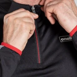 Men's Cody Brushed Half Zip Top Black / Red / Black -Canter Sport Clothing Shop am3a0106 1