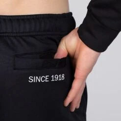 Men's Zack Fleece Skinny Tracksuit Bottoms Black -Canter Sport Clothing Shop am3a0277