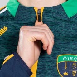 Men's Ohio Éire Brushed Half Zip Top Marine / Green / Amber -Canter Sport Clothing Shop am3a0397