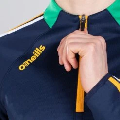 Men's Ohio Éire Hybrid Half Zip Top Marine / Green / Amber -Canter Sport Clothing Shop am3a0404