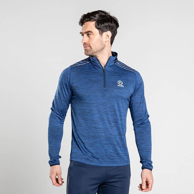Men's Pluto Brushed Half Zip Top Marine / Silver 1 Men's Pluto Brushed Half Zip Top Marine / Silver