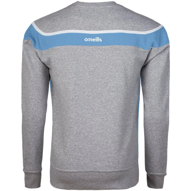 Men's Auckland Fleece Crew Neck Sweatshirt Grey / Sky / White 2 Men's Auckland Fleece Crew Neck Sweatshirt Grey / Sky / White - Image 2