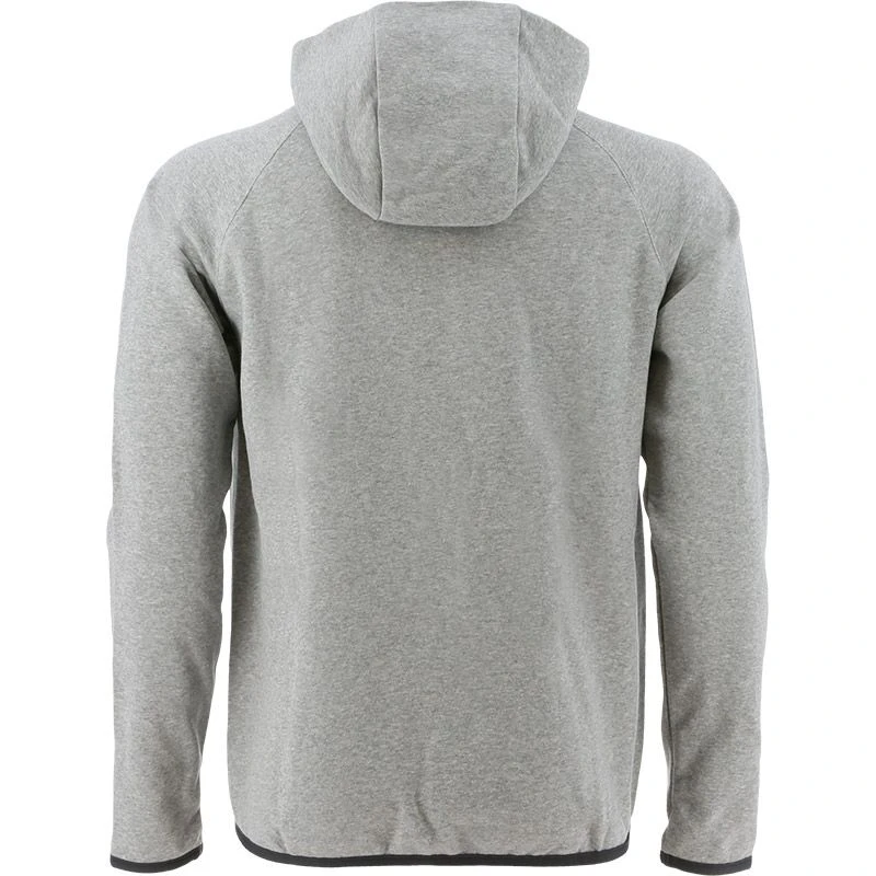 Men's Henry Fleece Full Zip Hoodie Grey 2 Men's Henry Fleece Full Zip Hoodie Grey - Image 2
