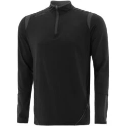 Men's Loxton Brushed Half Zip Top Black / Grey