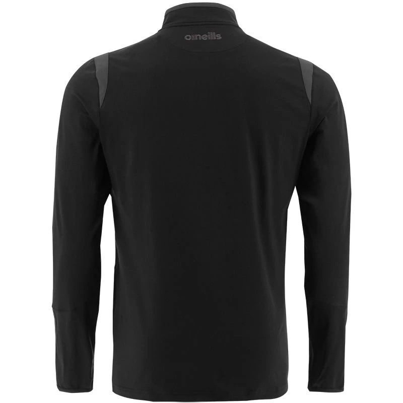Men's Loxton Brushed Half Zip Top Black / Grey 2 Men's Loxton Brushed Half Zip Top Black / Grey - Image 2