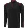 Men's Loxton Brushed Half Zip Top Black / Maroon