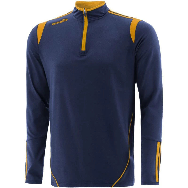 Men's Loxton Brushed Half Zip Top Marine / Amber 1 Men's Loxton Brushed Half Zip Top Marine / Amber
