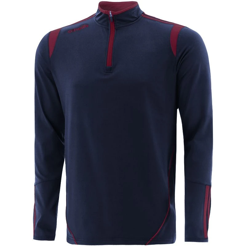 Men's Loxton Brushed Half Zip Top Marine / Maroon 1 Men's Loxton Brushed Half Zip Top Marine / Maroon