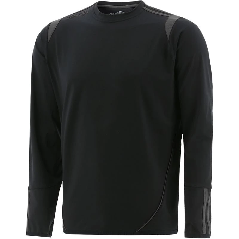 Men's Loxton Brushed Crew Neck Top Black / Grey 1 Men's Loxton Brushed Crew Neck Top Black / Grey