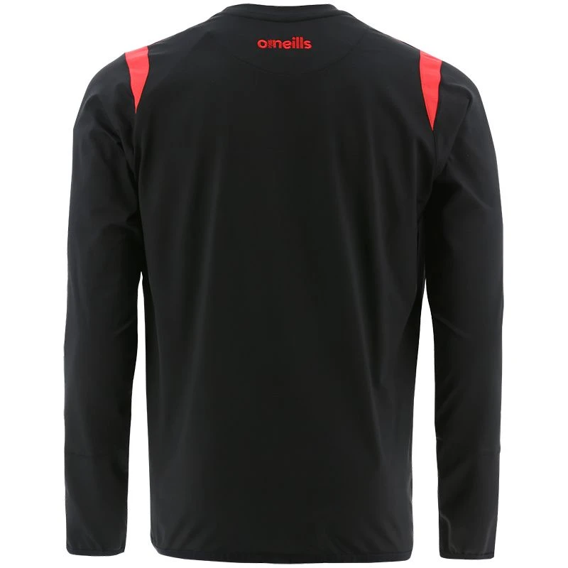 Men's Loxton Brushed Crew Neck Top Black / Red 2 Men's Loxton Brushed Crew Neck Top Black / Red - Image 2