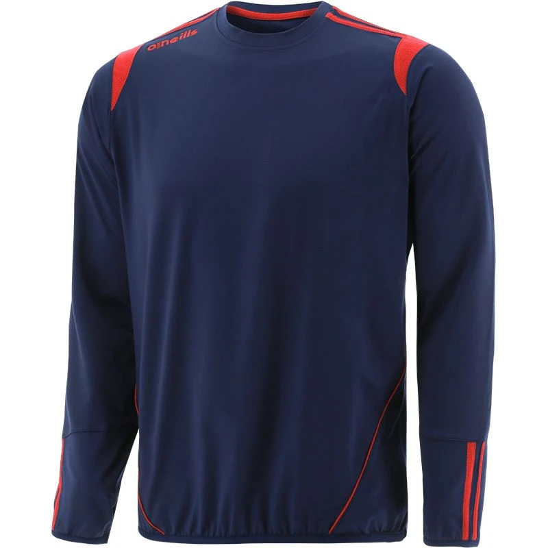 Men's Loxton Brushed Crew Neck Top Marine / Red 1 Men's Loxton Brushed Crew Neck Top Marine / Red