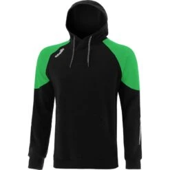 Men's Oslo Fleece Pullover Hoodie Black / Green / White