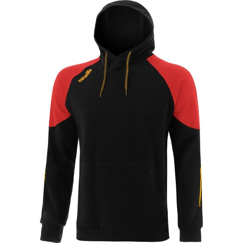 Men's Oslo Fleece Pullover Hoodie Black / Red / Amber 1 Men's Oslo Fleece Pullover Hoodie Black / Red / Amber
