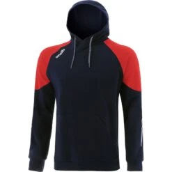 Men's Oslo Fleece Pullover Hoodie Marine / Red / White