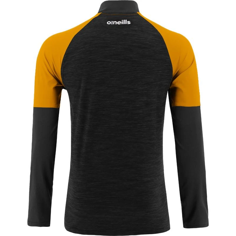 Men's Oslo Brushed Half Zip Top Black / Amber / White 2 Men's Oslo Brushed Half Zip Top Black / Amber / White - Image 2