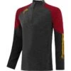 Men's Oslo Brushed Half Zip Top Black / Maroon / Amber