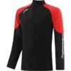 Men's Oslo Brushed Half Zip Top Black / Red / White