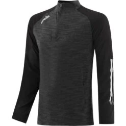 Men's Oslo Brushed Half Zip Top Black / White