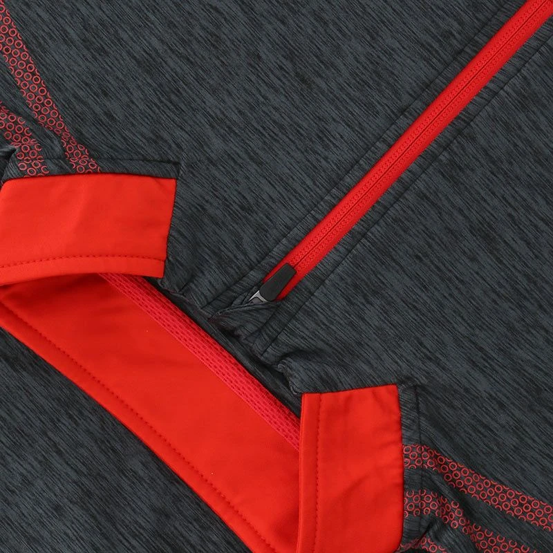 Men's Pluto Brushed Half Zip Top Black / Red 5 Men's Pluto Brushed Half Zip Top Black / Red - Image 5