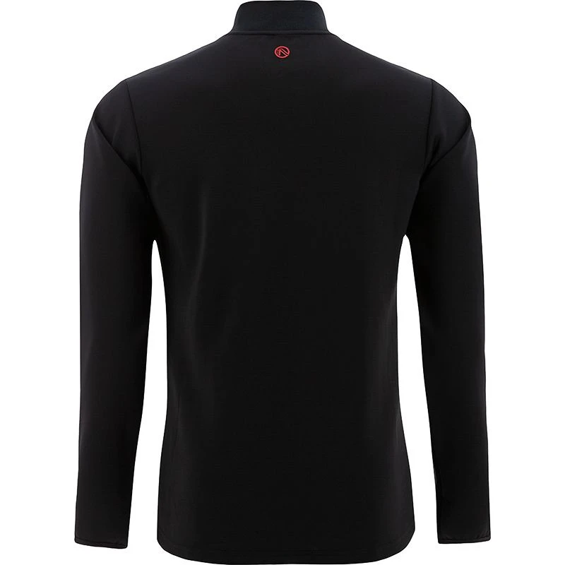 Men's Pluto Hybrid Half Zip Top Black / Red 2 Men's Pluto Hybrid Half Zip Top Black / Red - Image 2