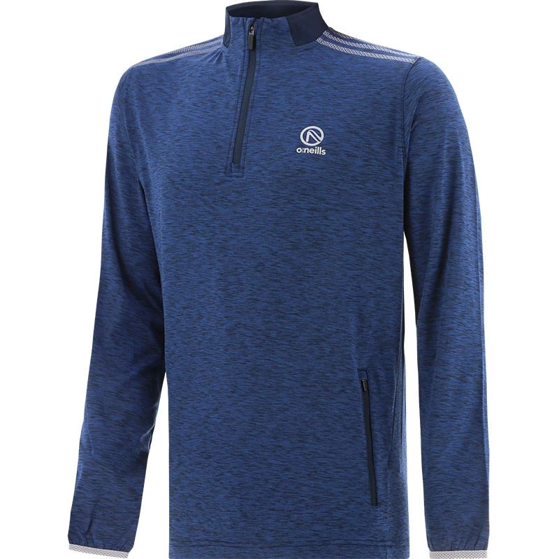 Men's Pluto Brushed Half Zip Top Marine / Silver 2 Men's Pluto Brushed Half Zip Top Marine / Silver - Image 2