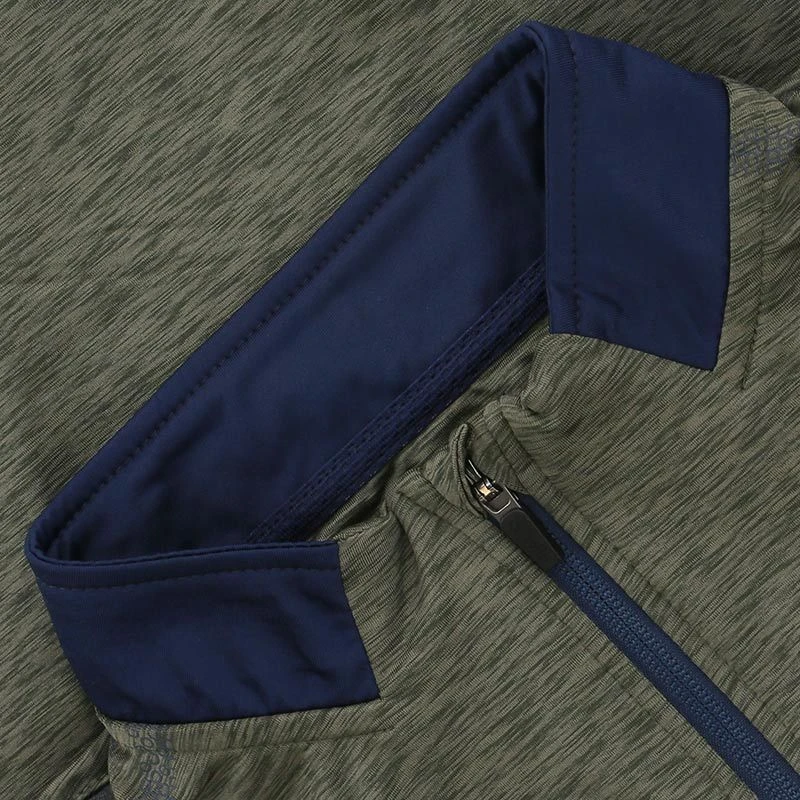 Men's Pluto Brushed Half Zip Green / Marine 3 Men's Pluto Brushed Half Zip Green / Marine - Image 3