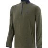 Men's Pluto Brushed Half Zip Green / Marine