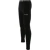 Men's Pro Body III Fleece Lined Poly Elastane Legging Pants Black / Silver