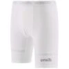 Men's Pro Body Base Layer Compression Shorts White / Silver