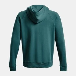 Under Armour Men's UA Rival Fleece Big Logo Hoodie Coastal Teal / Onyx White -Canter Sport Clothing Shop ps1357093 722 hb