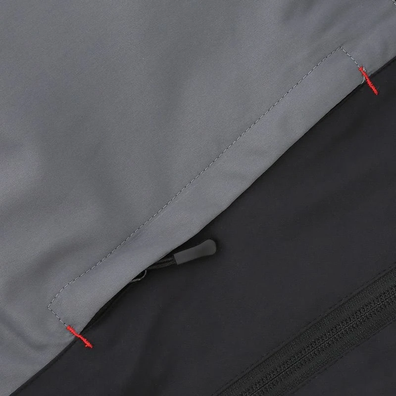 Men's Rio Hooded Rain Jacket Black / Grey / Red 7 Men's Rio Hooded Rain Jacket Black / Grey / Red - Image 7