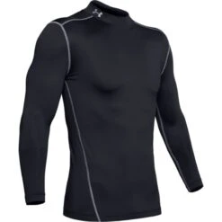 Under Armour Men's UA ColdGear® Armour Compression Mock Baselayer Black / Steel -Canter Sport Clothing Shop s7.ps1265648 001 hf