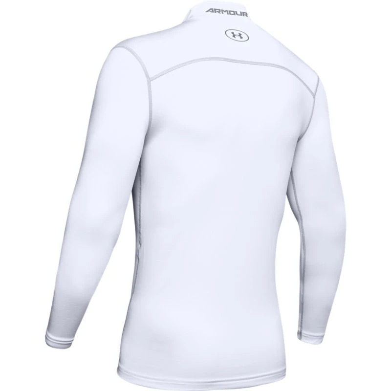 Under Armour Men's UA ColdGear® Armour Compression Mock Baselayer White / Steel 5 Under Armour Men's UA ColdGear® Armour Compression Mock Baselayer White / Steel - Image 5