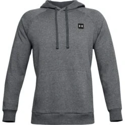 Under Armour Men's UA Rival Fleece Hoodie Pitch Grey Light Heather / Onyx White -Canter Sport Clothing Shop s7.ps1357092 012 hf