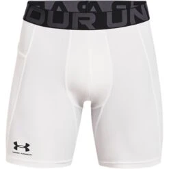 Under Armour Men's HeatGear® Armour Compression Shorts White / Black -Canter Sport Clothing Shop s7.ps1361596 100 hf
