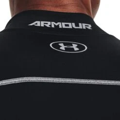 Under Armour Men's UA ColdGear® Armour Compression Mock Baselayer Black / Steel -Canter Sport Clothing Shop s7.v5 1265648 001 collar