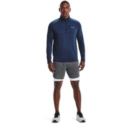 Under Armour Men's UA Tech™ Half Zip Top Academy / Steel -Canter Sport Clothing Shop s7.v5 1328495 409 fsf 1