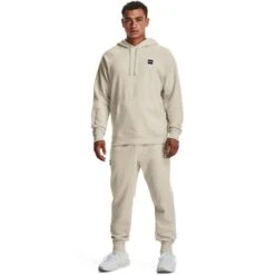 Under Armour Men's Rival Fleece Hoodie Stone / Onyx White -Canter Sport Clothing Shop s7.v5 1357092 279 fsf